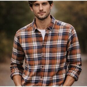 Eddie Bauer Long Sleeve Shirt Plaid Flannel Size XXL Hipster Blokecore Casual